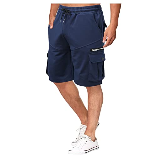 SOOUICKER Cargo Shorts Herren Kurz Vielen Taschen Kurze Hosen Herren Cargo Seitentaschen Arbeitshosen Männer Kurz Bermuda Shorts Herren Sommer Kurze Jogginghose Herren Cargo Reißverschluss von SOOUICKER