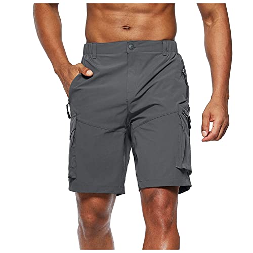 SOOUICKER Cargo Shorts Herren Stretch Kurze Hosen Herren Cargo Wanderhose Herren Kurz Cargo Shorts mit Reißverschluss Herren Kurze Cargohose Herren Sommer Kurze Hosen Herren Outdoor Schnelltrocknend von SOOUICKER