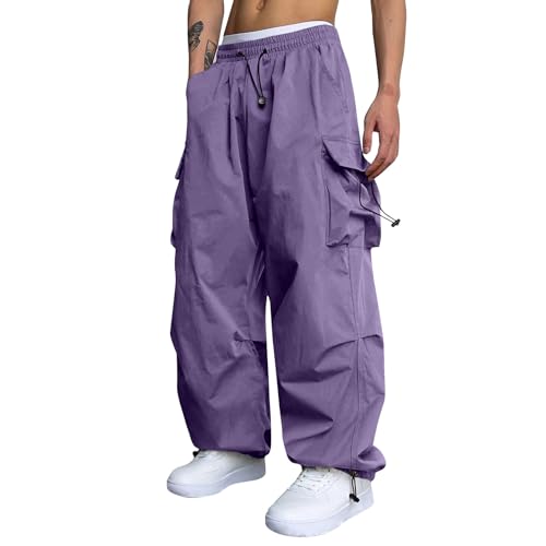 SOOUICKER Cargohose Herren Baggy Jogger Wanderhose Herren Cargo Sommer Breite Jogginghose Herren mit Seitentaschen Cargohose Herren Relaxed Fit Viele Taschen Cargo Jogginghose Herren Baggy von SOOUICKER