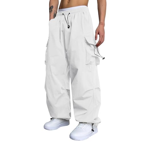 SOOUICKER Cargohose Herren Baggy Jogger Wanderhose Herren Cargo Sommer Breite Jogginghose Herren mit Seitentaschen Cargohose Herren Relaxed Fit Viele Taschen Cargo Jogginghose Herren Baggy von SOOUICKER