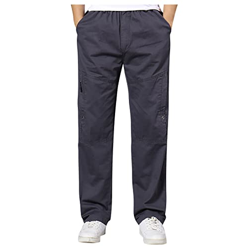 SOOUICKER Cargohose Herren Baggy Outdoor Hosen Für Herren Breite Jogginghose Herren mit Seitentaschen Wanderhose Herren Sommer Freizeithose Herren Weites Bein Arbeitshosen Männer Breit von SOOUICKER