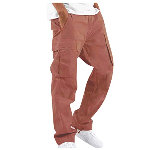 SOOUICKER Cargohose Herren Baggy Wanderhose Herren Baumwolle Freizeithose Herren Cargo Cargohose Herren Wandern Vintage Jogginghose Herren Mit Seitentaschen Cargohose Herren Viele Taschen von SOOUICKER