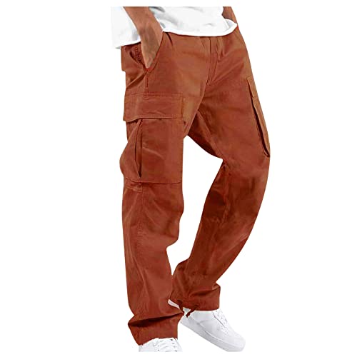 SOOUICKER Cargohose Herren Baggy Wanderhose Herren Baumwolle Freizeithose Herren Cargo Cargohose Herren Wandern Vintage Jogginghose Herren Mit Seitentaschen Cargohose Herren Viele Taschen von SOOUICKER