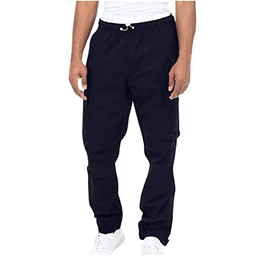 SOOUICKER Cargohose Herren Baumwolle Cargo Jogginghose Herren Baggy Freizeithose Herren mit Bündchen Cargohose Herren Loose Fit Jogginghose Herren mit Seitentaschen Cargohose Herren Jogger von SOOUICKER