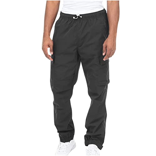 SOOUICKER Cargohose Herren Baumwolle Cargo Jogginghose Herren Baggy Freizeithose Herren mit Bündchen Cargohose Herren Loose Fit Jogginghose Herren mit Seitentaschen Cargohose Herren Jogger von SOOUICKER