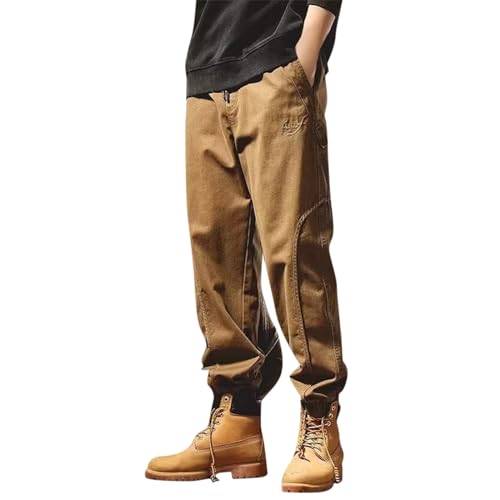 SOOUICKER Cargohose Herren Outdoor Cargo Jogginghose Herren Baggy Wanderhose Herren Cargo Jogginghose Herren Modern Freizeithose Herren mit Bündchen Cargohose Herren mit Gummizug von SOOUICKER