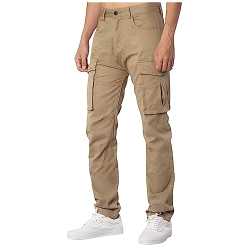 SOOUICKER Cargohose Herren Slim Fit Freizeithose Herren Cargo Wanderhose Herren Baumwolle Jogginghose Herren mit Seitentaschen Cargohose Herren Tapered Viele Taschen Cargohose Herren Regular Fit von SOOUICKER