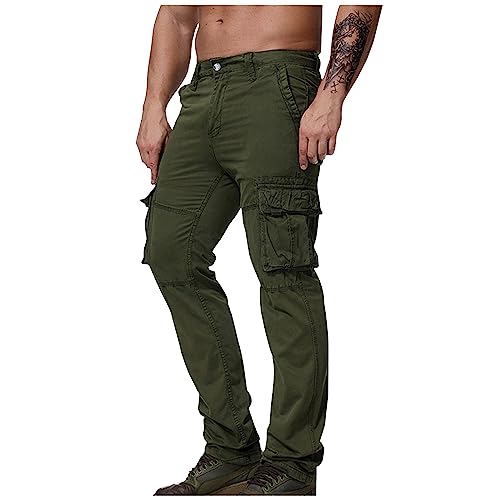 SOOUICKER Cargohose Herren Slim Fit Wanderhose Herren Cargo Outdoor Hosen für Herren Lang Freizeithose Herren Cargo Cargohose Herren Outdoor Viele Taschen Cargohose Herren Vintage Wandern von SOOUICKER