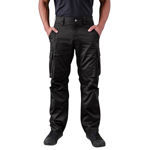 SOOUICKER Cargohose Herren Stretch Tactical Wanderhose Wasserdicht Sommer Taktische Outdoor Hosen für Herren Arbeitshosen Männer Cargo Viele Taschen Trekkinghose Lang Weit von SOOUICKER