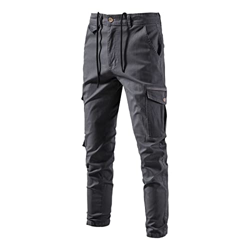 SOOUICKER Cargohose Herren Viele Taschen Arbeitshosen Männer Cargo Cargohose Herren Tapered Outdoor Wanderhose Herren Cargo Freizeithose Herren mit Seitentaschen Cargohose Herren Slim Fit von SOOUICKER