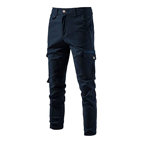 SOOUICKER Cargohose Herren Viele Taschen Arbeitshosen Männer Cargo Cargohose Herren Tapered Outdoor Wanderhose Herren Cargo Freizeithose Herren mit Seitentaschen Cargohose Herren Slim Fit von SOOUICKER