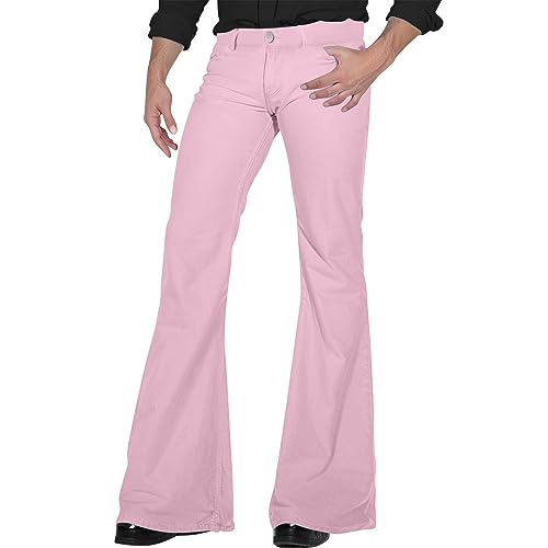 SOOUICKER Chino Hose Herren Elegant Karneval Hosen Herren Schlaghose Herren Hippie Hosen Herren überlänge Hosen Herren Vintage Schlaghose Herren Lang 70er von SOOUICKER