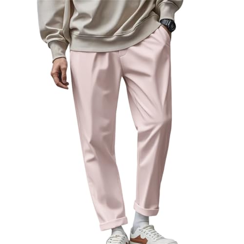 SOOUICKER Chino Hose Herren Loose Fit Stoffhose Herren Elegant Freizeithose Herren Chino Sommer Anzughose Herren Weit Casual Chino Hose Herren Weites Bein Business von SOOUICKER
