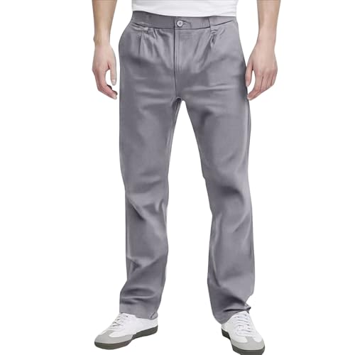 SOOUICKER Chino Hose Herren Regular Fit Elegant Freizeithose Herren Ohne Bündchen Unten Anzughose Herren Chino Chino Hose Herren Tapered Anzughose Herren Weit Chino Hose Herren Loose Fit von SOOUICKER