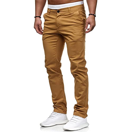 SOOUICKER Chino Hose Herren Regular Fit Ohne Stretch Hosen Herren Elegant Freizeithose Herren Modern Chino Hose Herren Weiss Lang Chino Hose Herren Anzug von SOOUICKER