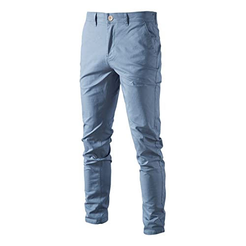 SOOUICKER Chino Hose Herren Slim Fit Anzughose Herren Baumwolle Dicker Stoff Chino Hose Herren Tapered Stoffhose Herren Business Chino Hose Herren Skinny Fit Chino Hose Herren Elegant von SOOUICKER