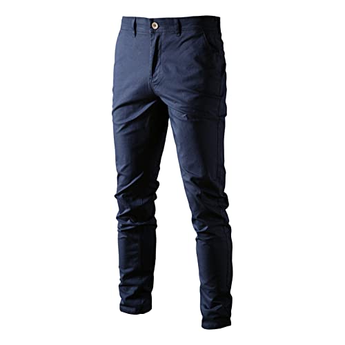 SOOUICKER Chino Hose Herren Slim Fit Anzughose Herren Baumwolle Dicker Stoff Chino Hose Herren Tapered Stoffhose Herren Business Chino Hose Herren Skinny Fit Chino Hose Herren Elegant von SOOUICKER