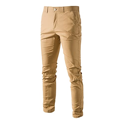 SOOUICKER Chino Hose Herren Slim Fit Anzughose Herren Baumwolle Dicker Stoff Chino Hose Herren Tapered Stoffhose Herren Business Chino Hose Herren Skinny Fit Chino Hose Herren Elegant von SOOUICKER