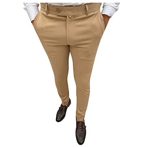 SOOUICKER Chino Hose Herren Slim Fit Stretch Anzughose Herren Chino Stoffhose Herren Business Chino Hose Herren Tapered Chino Hose Herren Elegant Chino Hose Herren Anzug Skinny Fit von SOOUICKER