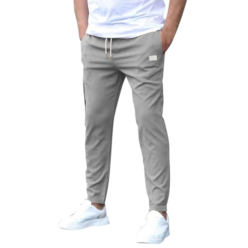 SOOUICKER Chino Hose Herren Slim Fit mit Gummibund Stoffhose Sommer Casual Freizeithose Chino Stretch Sommerhose Leicht Hosen Modern Tapered von SOOUICKER