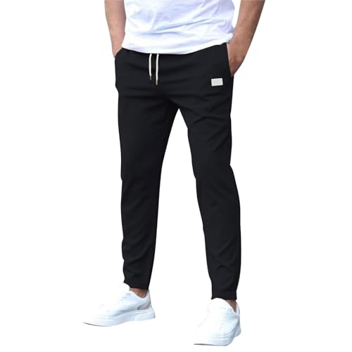 SOOUICKER Chino Hose Herren Slim Fit mit Gummibund Stoffhose Sommer Casual Freizeithose Chino Stretch Sommerhose Leicht Hosen Modern Tapered von SOOUICKER