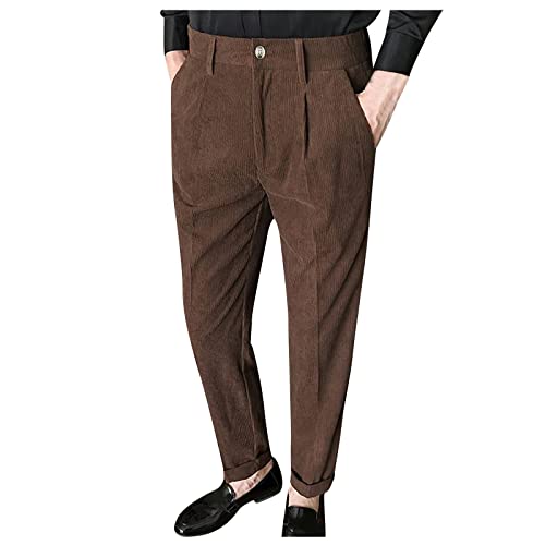 SOOUICKER Cordhose Herren Slim Fit Anzughose Herren Cord Chino Hose Herren Regular Fit Stoffhose Herren Business Chino Hose Herren Tapered Elegant Comfort Fit Freizeithose Herren Modern von SOOUICKER