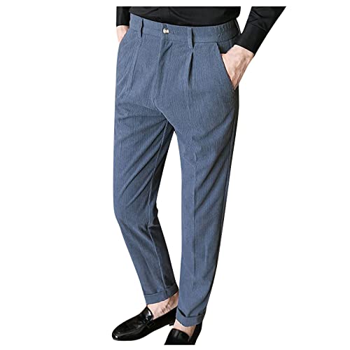 SOOUICKER Cordhose Herren Slim Fit Anzughose Herren Cord Chino Hose Herren Regular Fit Stoffhose Herren Business Chino Hose Herren Tapered Elegant Comfort Fit Freizeithose Herren Modern von SOOUICKER