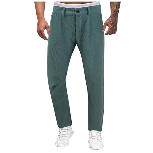 SOOUICKER Cordhose Herren Slim Fit Knopfleiste Chino Hose Herren Cord Straight Anzughose Herren Cord Winter Hosen Herren Cordhose Herren 90er Regular Fit Tapered von SOOUICKER