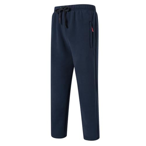 SOOUICKER Cordhose Herren Winter Gefüttert Freizeithose Herren Fleece Jogginghose Herren Warm Ohne Bündchen Thermohose Herren Sport mit Reißverschluss Winterhose Herren Lang von SOOUICKER