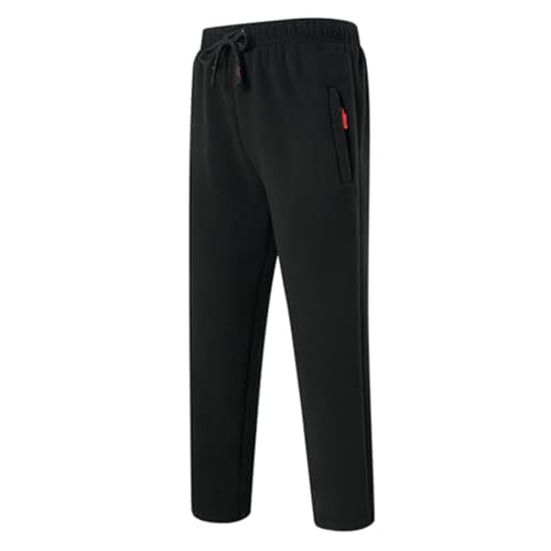 SOOUICKER Cordhose Herren Winter Gefüttert Freizeithose Herren Fleece Jogginghose Herren Warm Ohne Bündchen Thermohose Herren Sport mit Reißverschluss Winterhose Herren Lang von SOOUICKER