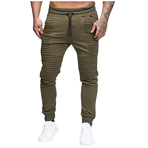 SOOUICKER Freizeithose Herren Bündchen Herren Jogginghose Modern Cargohose Herren Jogger Jogginghose Herren Slim Fit Trainingshose Herren Gym Sporthose Herren Fitness Taschen von SOOUICKER