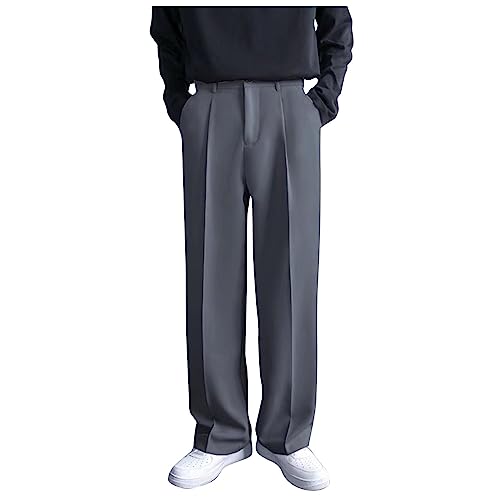 SOOUICKER Freizeithose Herren Weites Bein Chino Hose Loose Fit Anzughose Elegant Casual Regular Fit Business von SOOUICKER