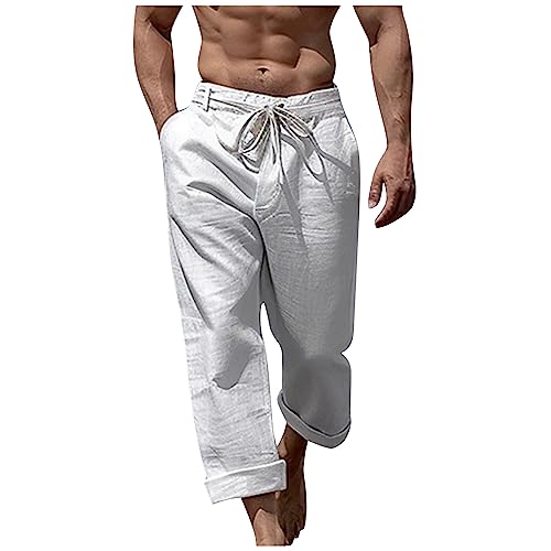 SOOUICKER Freizeithose Herren Weites Bein Breite Jogginghose Herren Ohne Bund Unten Strandhose Herren Lang Jogginghose Herren Relaxed Fit Freizeithose Herren mit Gummizug Sporthose Herren Weit von SOOUICKER