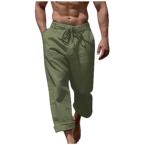 SOOUICKER Freizeithose Herren Weites Bein Breite Jogginghose Herren Ohne Bund Unten Strandhose Herren Lang Jogginghose Herren Relaxed Fit Freizeithose Herren mit Gummizug Sporthose Herren Weit von SOOUICKER