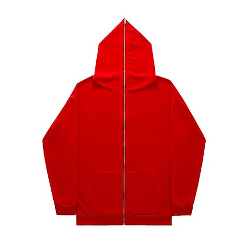 SOOUICKER Full Zip Hoodie Herren Einfarbig Sweatjacke Herren mit Kapuze Kapuzenpullover Herren Reißverschluss Sweatshirt Herren Jacke Zip Hoodie Herren Oversize Sport von SOOUICKER