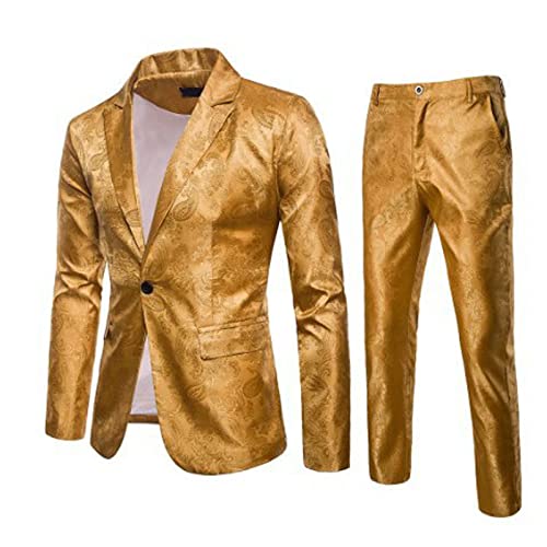 SOOUICKER Glitzer Anzug Herren Festliche Anzug Herren Lila Anzug Herren Modern Fit Herren Anzug Regular Fit Jogging Anzug Herren Set Herren Anzug Slim Fit Anzüge Für Herren von SOOUICKER