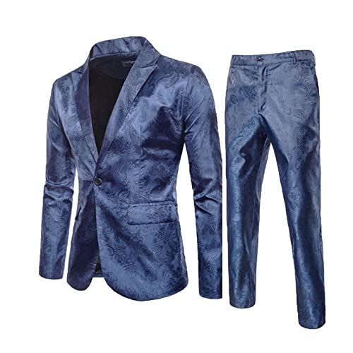 SOOUICKER Glitzer Anzug Herren Festliche Anzug Herren Lila Anzug Herren Modern Fit Herren Anzug Regular Fit Jogging Anzug Herren Set Herren Anzug Slim Fit Anzüge Für Herren von SOOUICKER