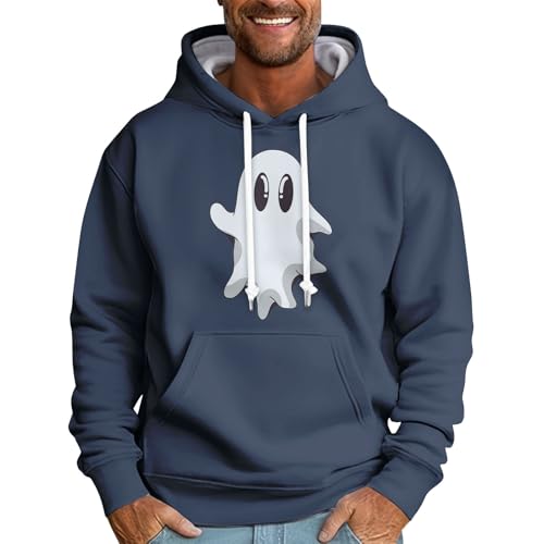 SOOUICKER Halloween Pullover Herren Kapuze mit Motiv Hoodie Herren mit Aufdruck Sweatshirt Herren Lustig Kapuzenpullover Herren Vintage Oversized Hoodie Herren Gym Pullover Unisex von SOOUICKER