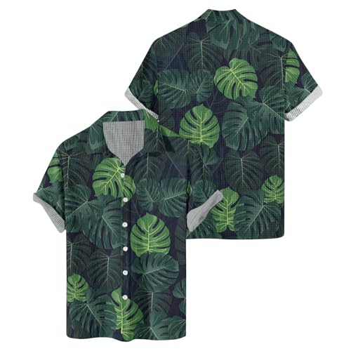 SOOUICKER Hawaii Hemd Männer Übergröße Palmen Freizeithemden für Herren Bunt Kurzarmhemd Herren Große Größen Hemd Herren Kurzarm Urlaub Sommerhemd Herren Muster Hemd Herren Sommer Hawaii von SOOUICKER