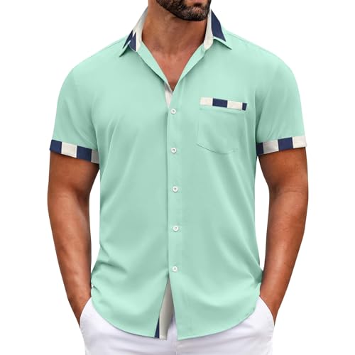 SOOUICKER Hemd Herren Kurzarm Elegant Business Hemd Herren Muster Kurzarmhemd Herren Regular Fit Print Freizeithemden für Herren Sommer Übergröße Hemd Herren Casual Modern Comfort Fit SOOUICKER Hemd Herren Kurzarm Elegant Business Hemd Herren Muster Kurzarmhemd Herren Regular Fit Print Freizeithemden für Herren Sommer Übergröße Hemd Herren Casual Modern Comfort Fit von SOOUICKER