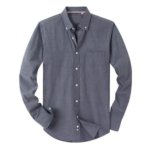 SOOUICKER Hemd Herren Langarm Freizeit Freizeithemden für Herren Regular Fit Sommerhemd Herren Oversized Business Hemd Herren Comfort Fit Hemd Herren Elegant Casual Herrenhemden von SOOUICKER