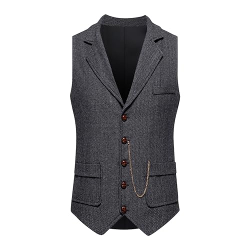 SOOUICKER Hemd mit Weste Herren Set Anzugweste für Herren Elegant Hochzeit Weste Herren Anzug Slim Fit Business Weste Herren Casual Weißes Hemd Herren Langarm von SOOUICKER