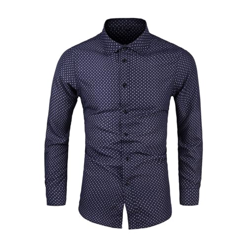 SOOUICKER Herrenhemden Langarm Muster Comfort Fit Business Hemd Herren Modern Freizeithemden für Herren Sommer Regular Fit Hemd Elegant Businesshemden von SOOUICKER