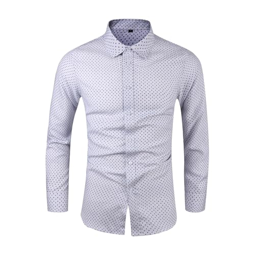 SOOUICKER Herrenhemden Langarm Muster Comfort Fit Business Hemd Herren Modern Freizeithemden für Herren Sommer Regular Fit Hemd Elegant Businesshemden von SOOUICKER