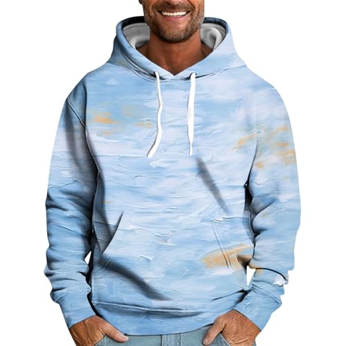 SOOUICKER Hoodie Herren 3D Druck Kapuzenpullover Herren mit Aufdruck Pullover Herren Bunt Batik Sweatshirt Herren Kapuze Hoodie Herren Dicker Stoff Sweatshirt Herren Print Pullover Herren 3D von SOOUICKER