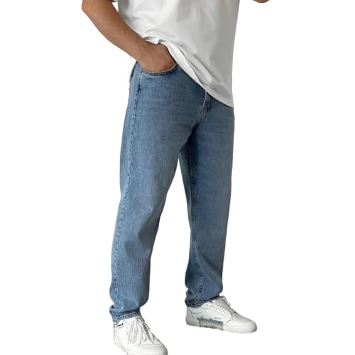 SOOUICKER Jeans Herren Regular Fit Stretch Hosen Herren Denim Modern Jeans Straight Comfort Fit Freizeithose Lang Elegant Tapered Fit Dunkelblau Vintage von SOOUICKER