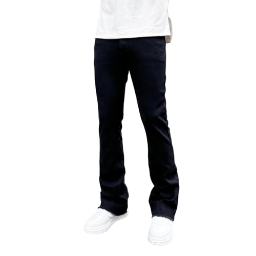 SOOUICKER Jeans Herren Stretch Regular Fit Hosen Herren Denim Comfort Fit Jeans Straight Bootcut Schlaghose Freizeithose Lang Modern Weit Elegant Vintage von SOOUICKER