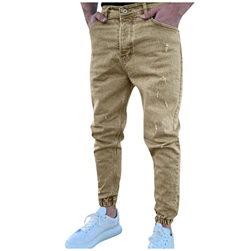 SOOUICKER Jeans Herren Tapered Fit Fashion Sport Hose Herren Jeansoptik Jeans Herren Destroyed Look Freizeithose Herren Modern Jeans Herren Loose Fit Jogging Jeans Herren Stretch von SOOUICKER