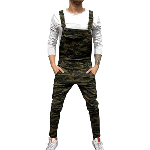 SOOUICKER Jeans Latzhose Herren Stretch Latzhose Herren Slim Fit Jeans Overall Herren Latzhose Herren Modern Freizeit Latzhose Herren Arbeitshose Jeans Cargo Latzhose Herren Jeans von SOOUICKER