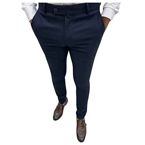 SOOUICKER Jogginghose Herren Anzug Optik Chino Hose Herren Flex Chino Hose Herren Tapered Chino Hose Herren Skinny Fit Chino Hose Herren Slim Fit Stretch Chino Hose Herren Business Elegant von SOOUICKER